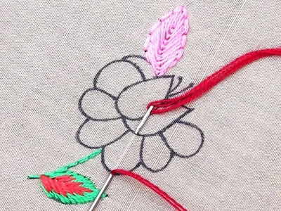 Creative but easy hand embroidery flower design - amazing flower embroidery pattern for dress design