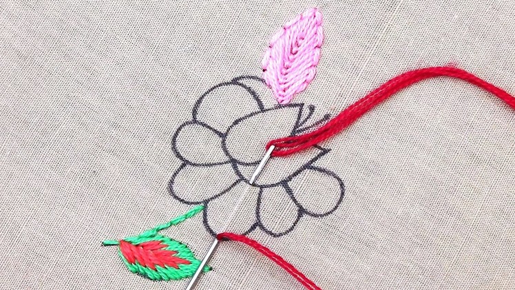 Creative but easy hand embroidery flower design - amazing flower embroidery pattern for dress design