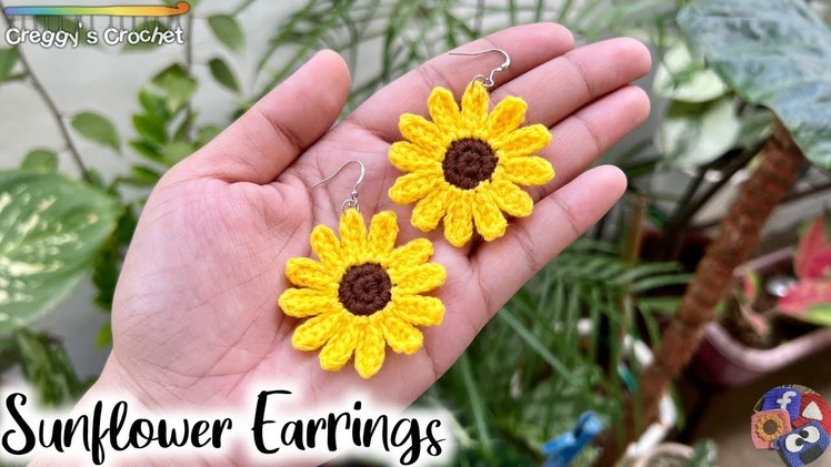 CROCHET “Sunflower” Earrings | Tutorial