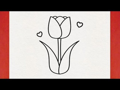 Dessin facile | comment dessiner une fleur simple facile | dessin kawaii | dessins facile