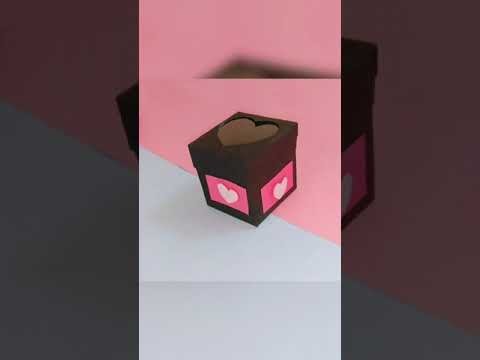 Diy cute gift box making idea #shorts #diy #cute #craft #art #paper #paper # box #gift #heart #love