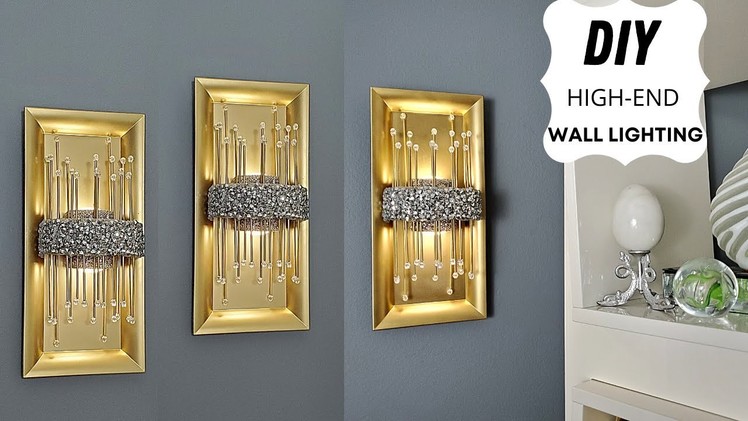 DIY Glam Wall Sconce | DIY High End Wall Lighting Idea Using Dollar Tree Charger