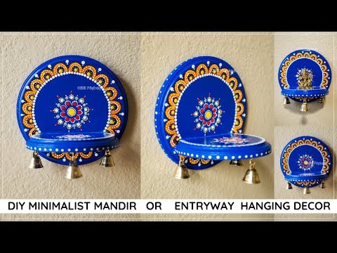 DIY Minimalist Mandir | Entry Way Hanging WalDecor | Hanging Wall Mandir | Gift Ideas House Warming