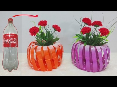 Diy Plastic Bottle Flower Pot. Vase Making - Garden  Decor Ideas | Best Reuse Ideas