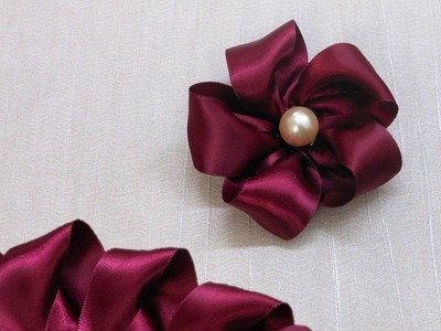 DIY Ribbon Flowers - How to Make a Ribbon Flower for Decoration - Amazing Satin Ribbon Flower Design