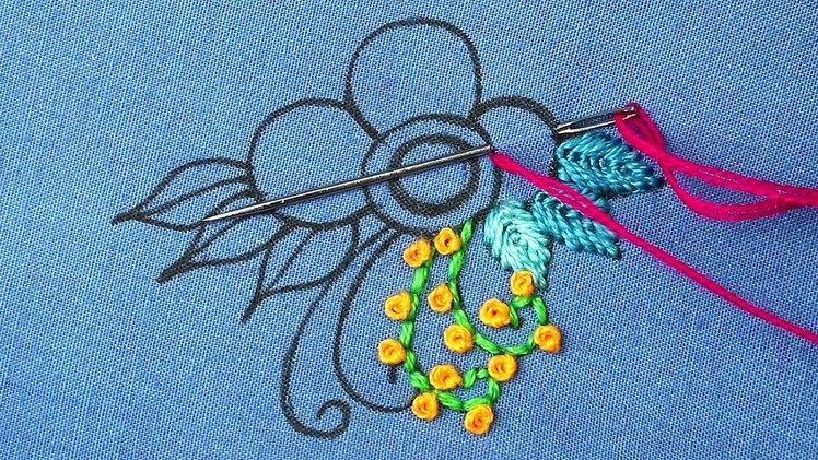 Easy but elegant flower embroidery tutorial for beginners - amazing hand embroidery dress designs