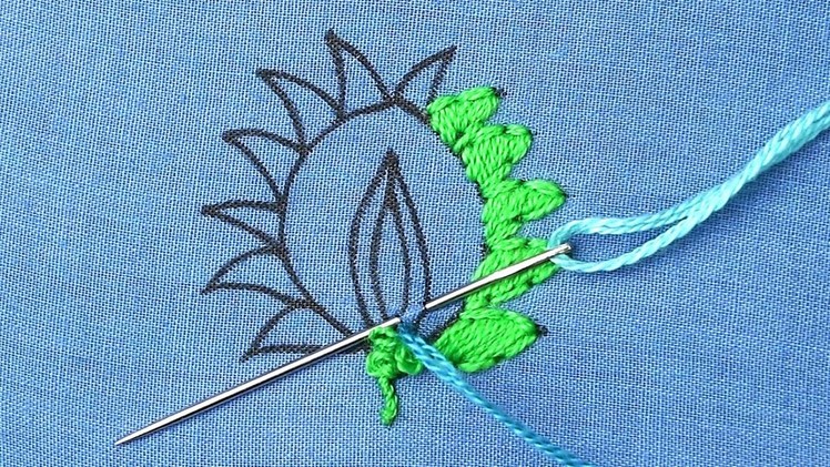 Elegant flower embroidery tutorial for beginners - handmade beautiful embroidery designs for dresses