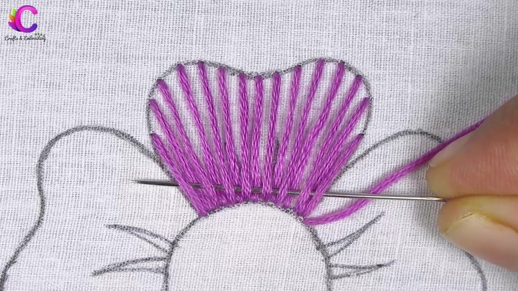 Fabulous Flower Design Idea with Easy Flower Embroidery Tutorial, New Hand Embroidery Flower Design