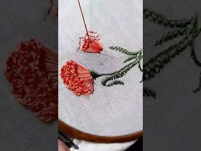 Fancy Kaaj Stitch Hand Embroidery Design With Tutorial#trend #short #razi_arts