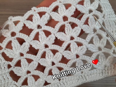 FANTASTIC Very Beautiful Flower Crochet Pattern  Knitting Online Tutorial for beginners Tığ işi örgü