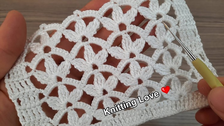 FANTASTIC Very Beautiful Flower Crochet Pattern  Knitting Online Tutorial for beginners Tığ işi örgü