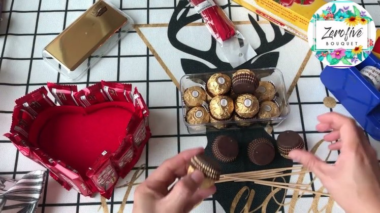 Ferrero Rocher and Kitkat Valentine Gift Idea.Diy gift for valentines.Simple Gift Idea