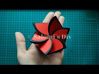 Flower envelope card tutorial | Handmade card for scrapbook | Paper craft | Salomi`s Diy