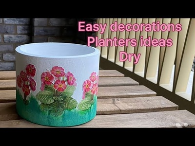 Flower Pot Making With Decoupage.Dry Plant pot????