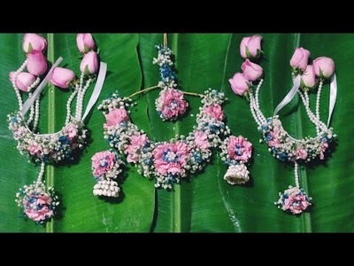 Fresh flower jewellery for bride | Bridal jewellery |Real flower jewellery