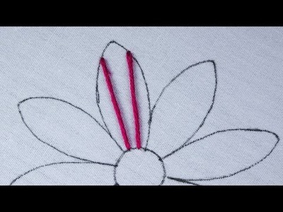 Hand embroidery amazing water lily flower design with spider stitch for beginners