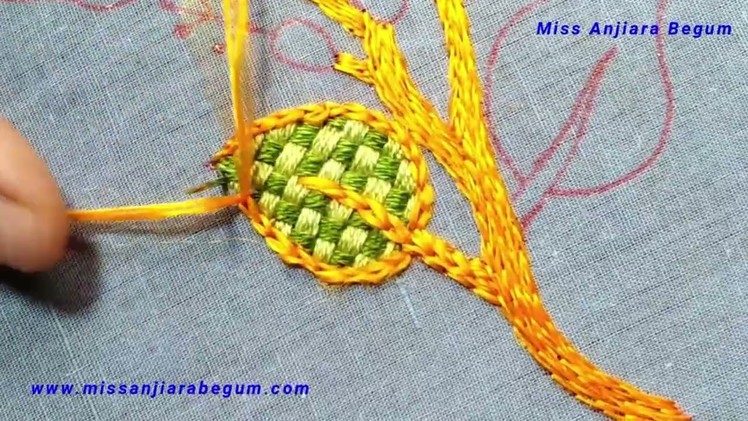 Hand Embroidery Gorgeous Flower Embroidery Designs, Cute Leaf Design Embroidery