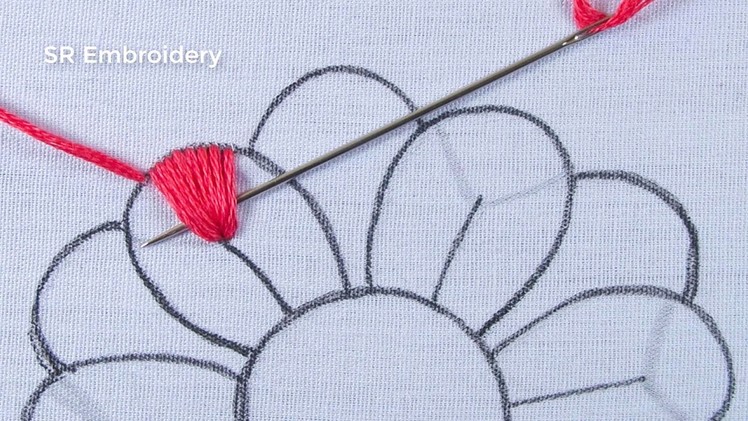 Hand Embroidery New Gorgeous Elegant Flower Colourful Amazing Design With Easy Needle Work Tutorial