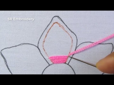 Hand Embroidery New Style Amazing Flower Design With Super Easy Needle Work Tutorial