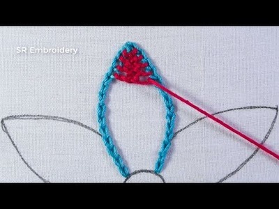 Hand Embroidery Super Easy New Colourful Unique Flower Stitch Fantasy Flower Needle Work Tutorial
