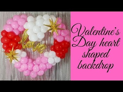 Heart Shaped Balloon- Valentine Decoration Idea #balloon #howto #diy