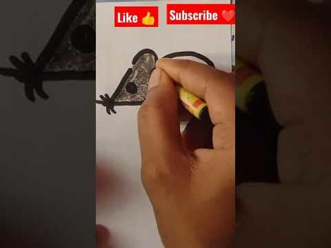 How To Draw A Cute RAT|Rat Drawing Easy|Simple Easy Drawings #shorts #art #draw #drawing #paint #fyp