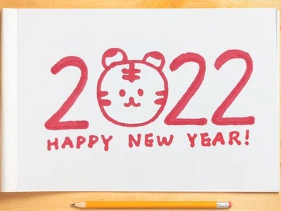 How to draw and color 2022 |Cómo dibujar y colorear 2022