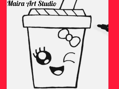 How To Draw Cup For Kids | Easy Drawing for Beginners || Maira Art Studio
