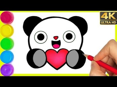 How to draw panda ???? Drawing || Panda Drawing easy and beautiful drawing with colour drawing. By Arya