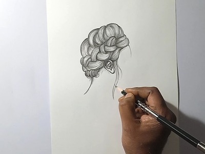 How to Draw Realistic BRAID. PLAIT for Beginners - Real-time EASY TUTORIAL