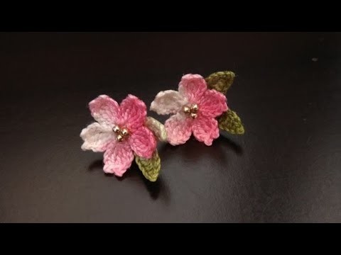 HOW TO MAKE CROCHET EARRINGS | BEAUTIFUL FLOWER MINI EARRINGS