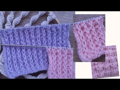 Knitting pattern . Model de tricotat elastic