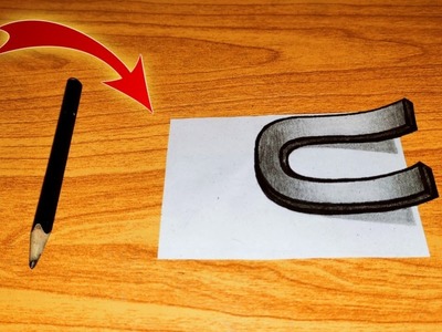 Letter "U" Drawing || How to Draw letter U in 3D