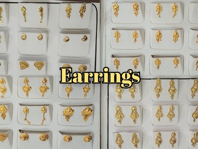 Light Weight Gold Earrings Design With Price 2022 Dikhao
