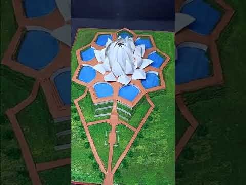 Lotus temple model for school project || #shorts