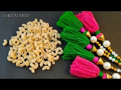 Macaroni pasta Craft Idea - Reuse Old Macaroni.pasta for Home Decor - Home Decor using waste