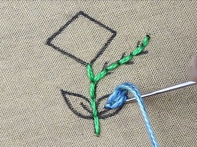 New hand embroidery design | Hand Embroidery Fancy Flower Design Tutorial, Embroidery Design