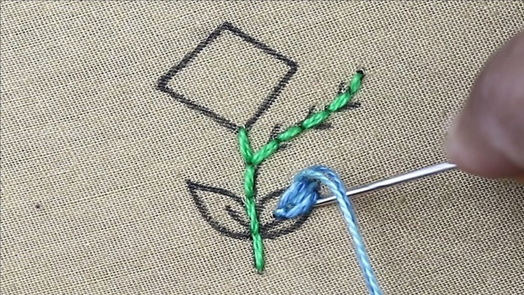 New hand embroidery design | Hand Embroidery Fancy Flower Design Tutorial, Embroidery Design