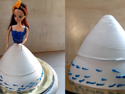 New trick for Doll cake decoration | cake decoration idea | easy cake decoration | Gokul kitchen