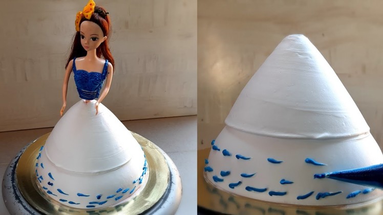 New trick for Doll cake decoration | cake decoration idea | easy cake decoration | Gokul kitchen