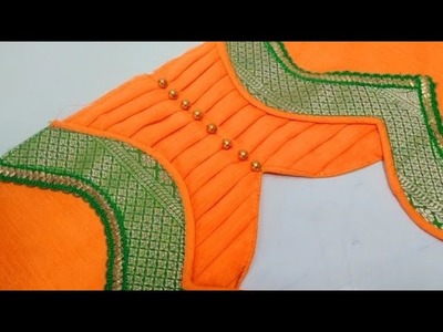 Paithani Saree blouse back neck design.cutting and stitching back design.#poojafashioncreation#