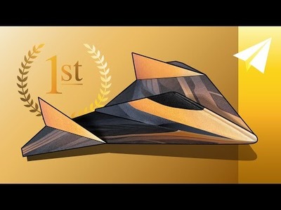 Paper Airplane Competition Winner! How to make F-11d BlackWing, designed by Evan Brus