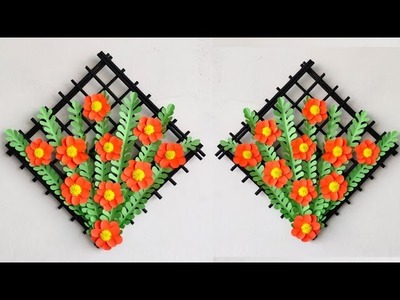 Paper Flower Wall Decoration Ideas || Paper Craft || Art & Craft || Home Decoration Ideas |Artideas