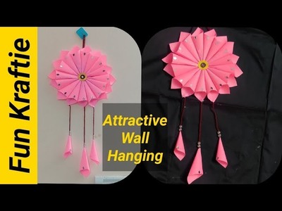 Paper wall decor.DIY wall hanging.paper flower wall hanging.wall hanging.5 minutes easy craft