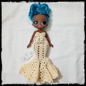 PATTERN: Lol Omg Doll Lacy Mermaid Crochet Gown Dress by GothDollie