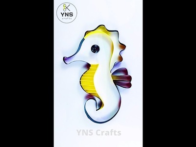 Quilled Sea Horse | YNS Crafts #shorts