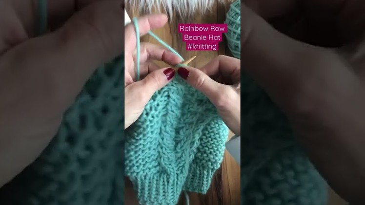 Rainbow Row beanie hat #knitting #knit #beanie #diyknitting