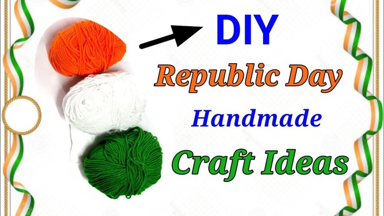 Republic day craft ideas.Tricolor Craft.Republic day craft 2022.wool Craft.26 January decoration