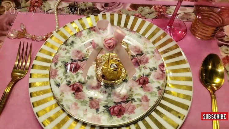 Romantic Valentine's Day Tablescape Ideas | Garden theme | Decorate With Me