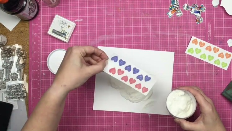 Scrapbook Process: Dessert. Stamping for Scrapbookers. Shaker Candy Jar